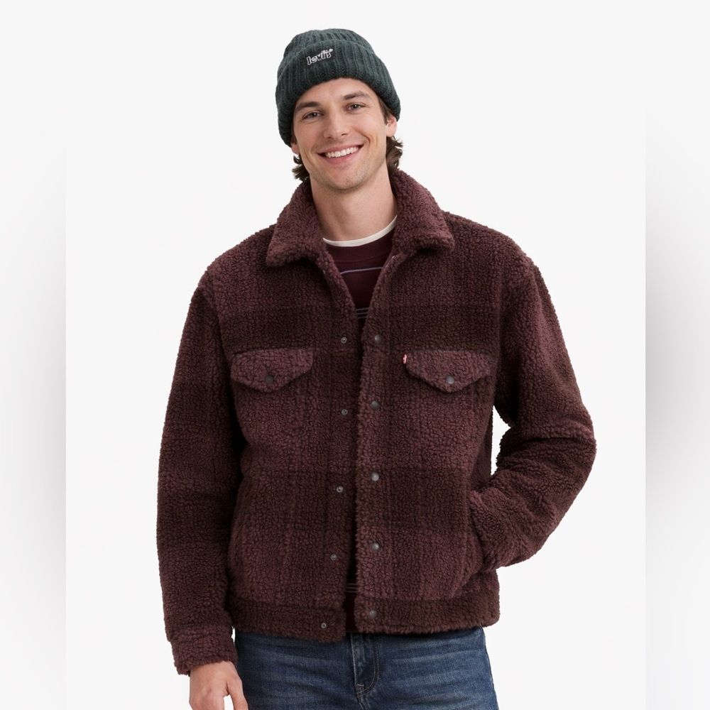 NWT Levi's Men's Plaid Sherpa Jacket